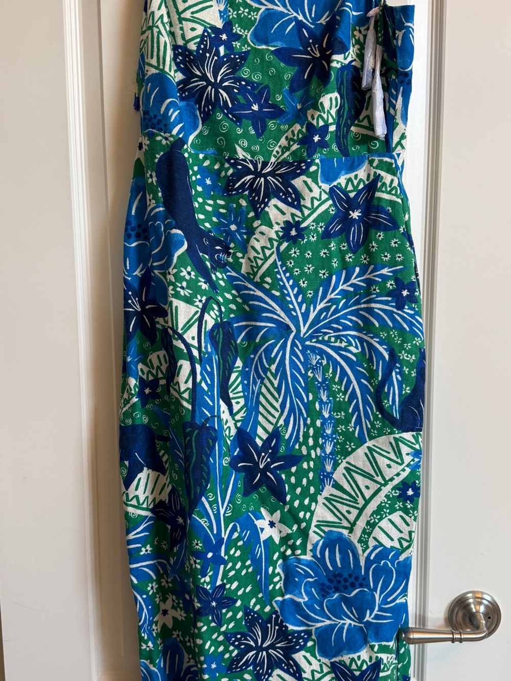 Women’s Blue & Green Tropical Dress